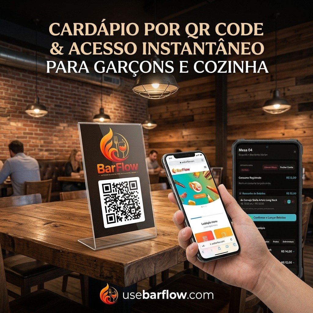 Cardápio digital por QR Code e integração WhatsApp